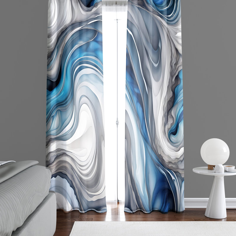 Paire de rideaux semi-transparents en polyester Efsun, L 40 po x L 52 po