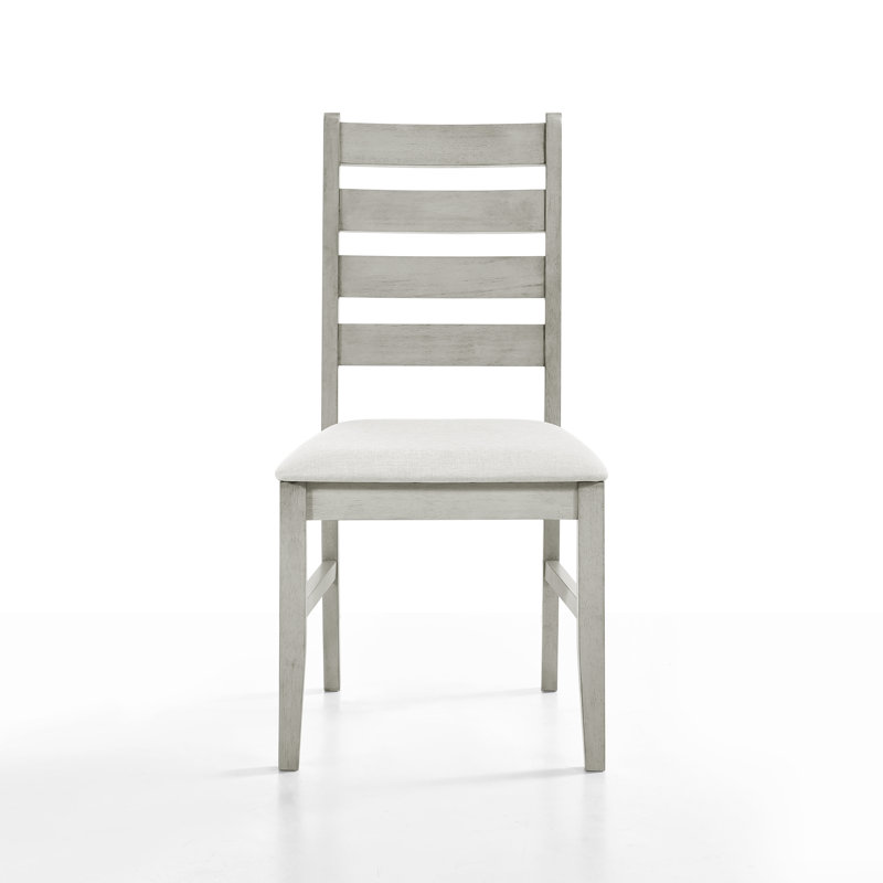 Conchetta Ladder Back Dining Chair, 37.2" H x 21" W x 18.85" D, Gray