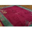 Tapis fuchsia antique en laine Art déco