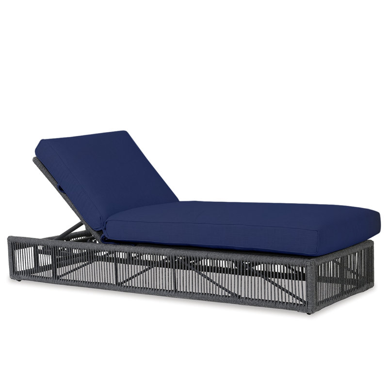 Outdoor Chaise Lounge , Sunbrella Cushion Included, Echo Midnight Sunbrella®