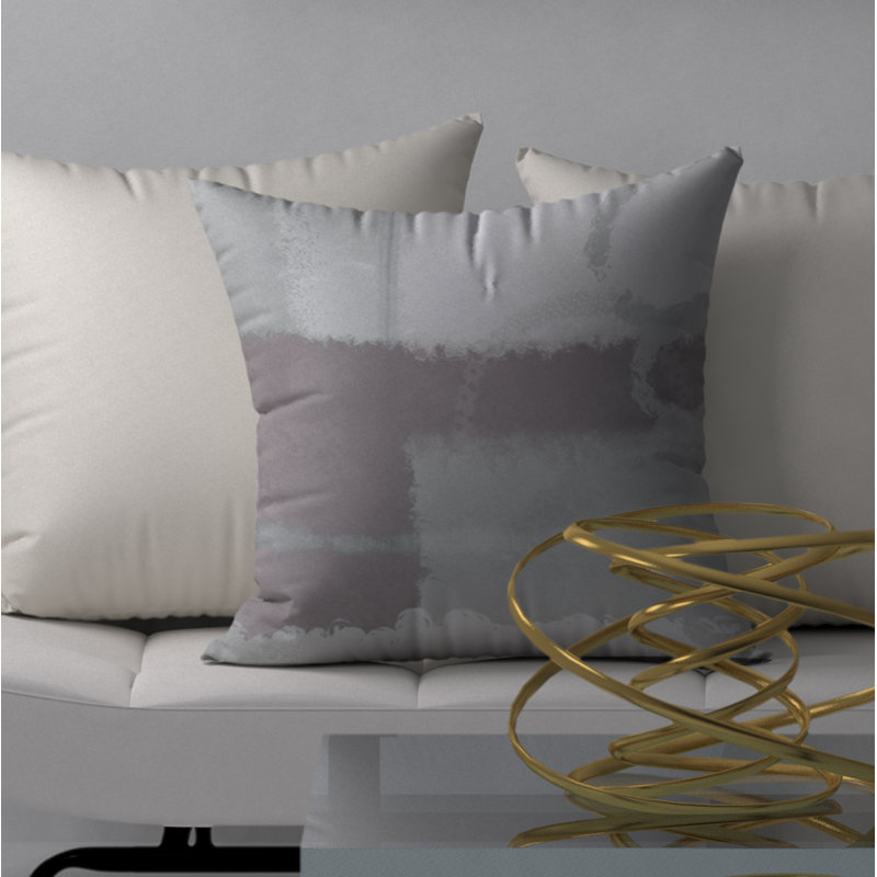 Abstract Throw Pillow, 18" H x 18" W