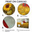 Décoration murale jaune tournesol brun avec une grange rouge - tournesols-861019267-861019320