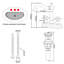 Robinet de lavabo de salle de bain 4 "avec drain Centreset-106847029