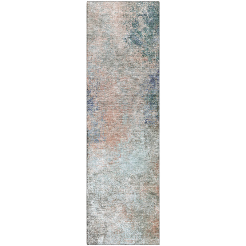 Premium Machine Washable Ariel Abstract Rug, Runner 2'3" x 7'6"