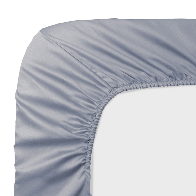 Gaynelle Satin Flat Sheet, 160 x 200 cm, Grey