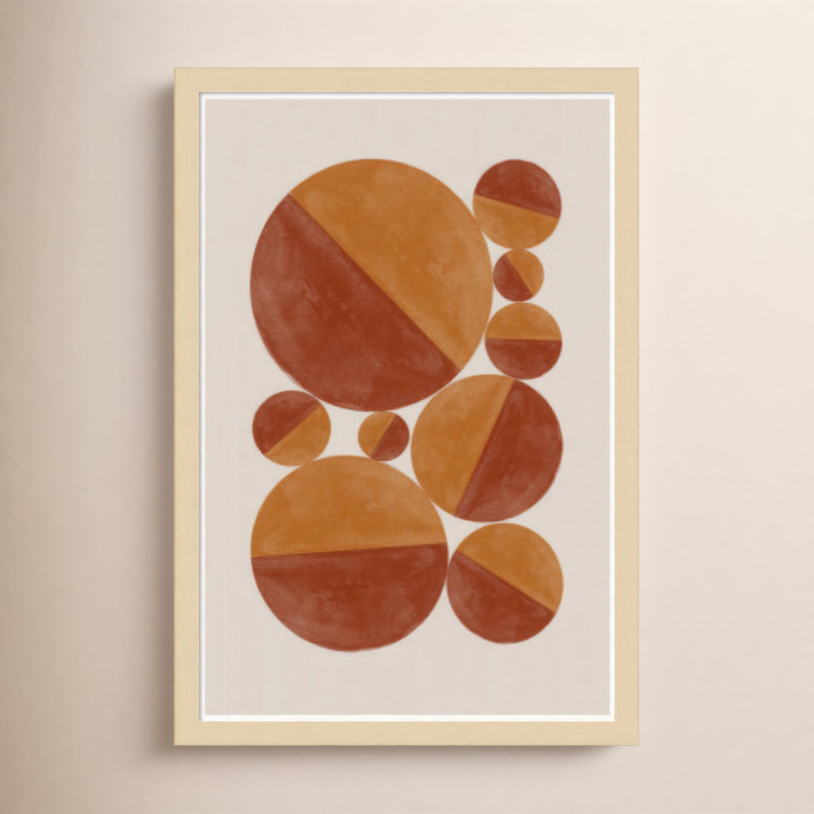 Paley "Burnt Orange Bols" Print, Brown, 25" H x 17" W