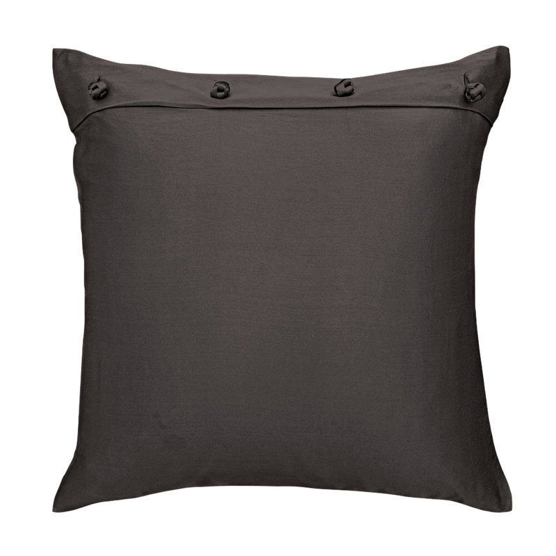Charmeuse Bedding, Charcoal, Square 26"