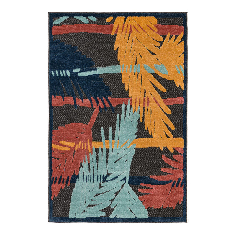 Parley Floral Indoor / Outdoor Rug, Rectangle 4' x 6'