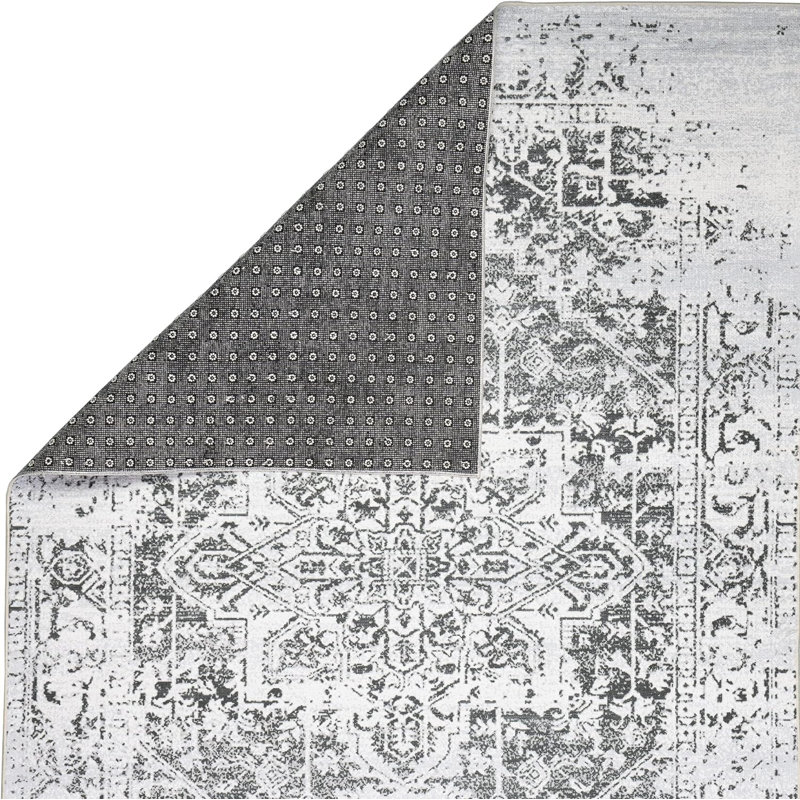 Jasim Washable Abstract Indoor Rug, Rectangle 5'4" x 8'
