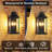 2-Light 17.5"h Black Outdoor Wall Light,Wall Lantern Sconce With Clear Glass-794327968