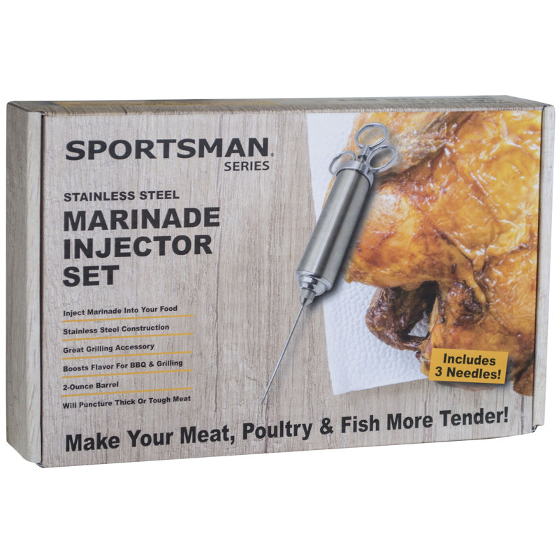 Ensemble d'injecteur de marinade en acier inoxydable