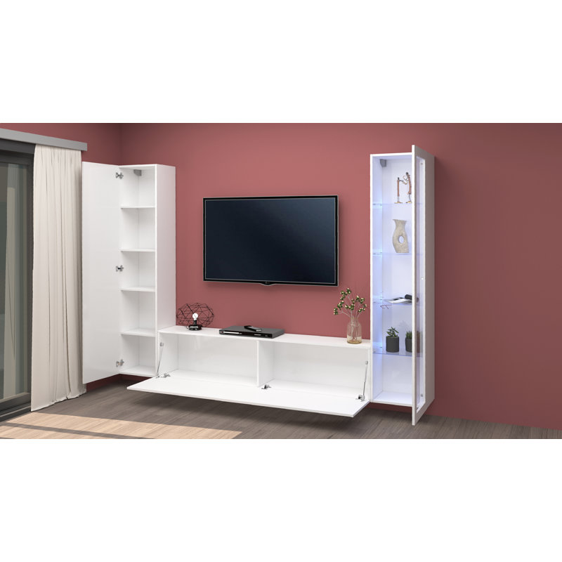 Maruska Entertainment Center for TVs up to 70", White Glossy