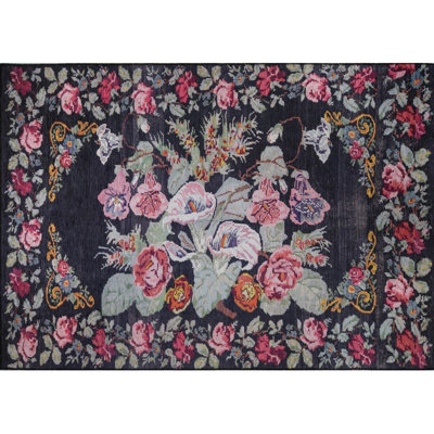 Tapis 100% polyester de qualité supérieure, 6,9 x 10,2 pi | 1850 g / m², hauteur de poils de 0,2 po | Polyester recyclé dessous | Lavable à la machine à 30 ° C | Conception douce, durable et écologique pour les espaces de vie modernes