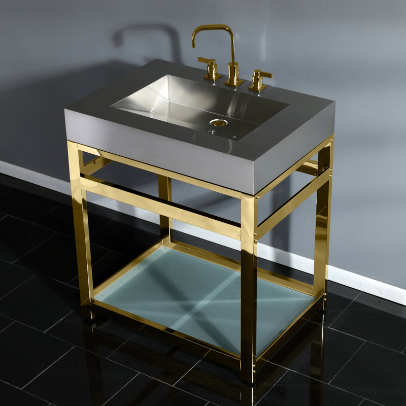 Fauceture 31" Single Bathroom Vanity, Polished Brass