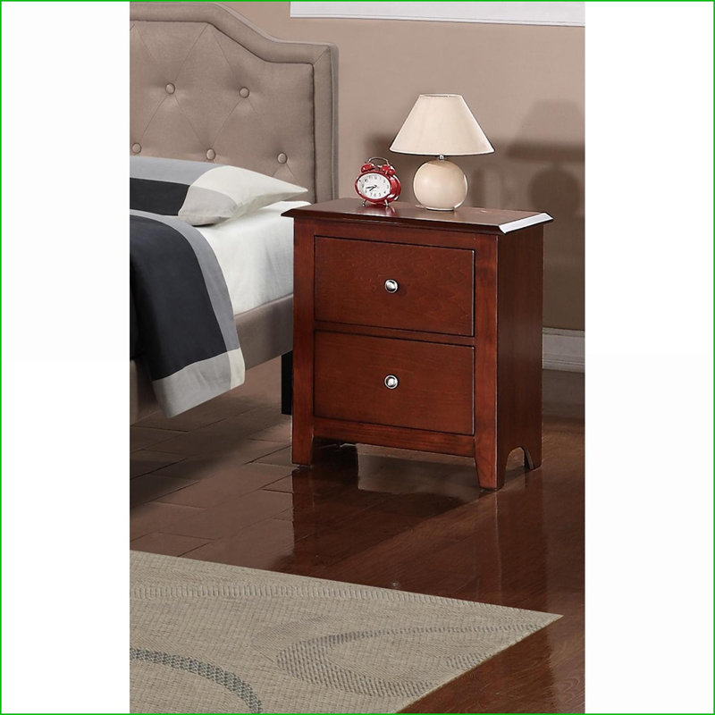 Table de chevet 2 tiroirs Modern, Red