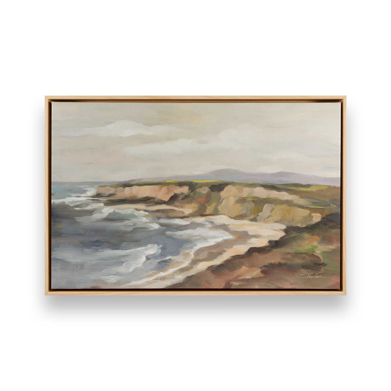 «Rocky Coast» par Silvia Vassileva, reproduction d'art sur toile, H 8 po x l 12 po, Cadre flottant, Tanné