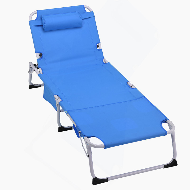 3-In-1 Heavy Duty Tanning Chair With Face And Arm Holes, Adjustable 5-Position Folding Chaise Lounge For Outdoor Sunbathing And Relaxation