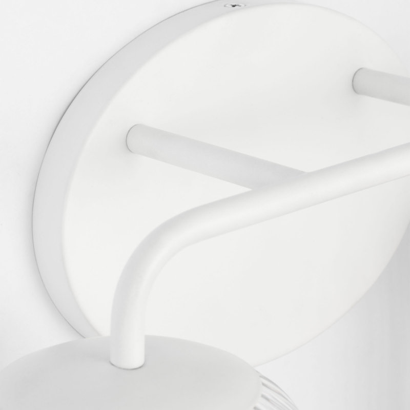 Petit meuble-lavabo Eisele de Génération Éclairage , Blanc mat, Deux lumières, H 8,75 po x l 14 po x P 6 po