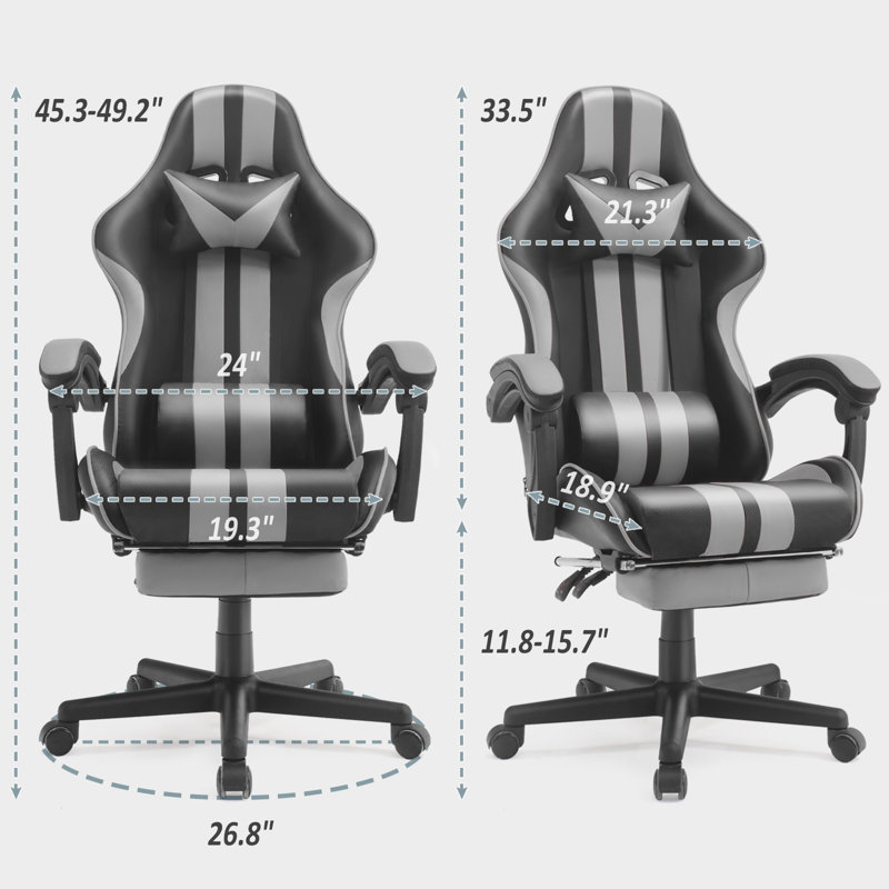 Fauteuil de jeu ergonomique pour adultes Soontrans, Gris