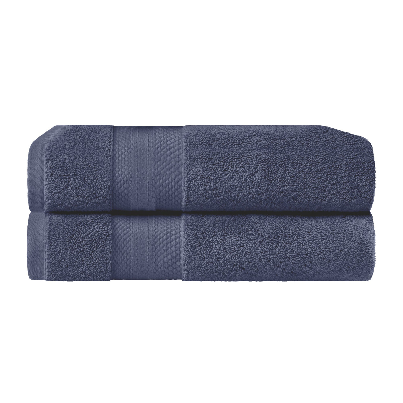 Finnian Turkish Cotton Bath Towel, Crown Blue, Bath Towels - 2 Pack