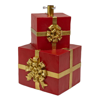 Present Pile Decorative Christmas Tree Stand - 17.75" Tall