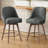 Malery Swivel Upholstered Counter Stool with Solid Wood Frame-445650697