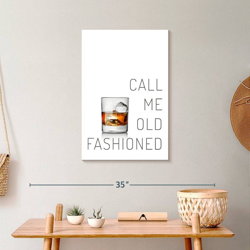 Old Fashioned Whiskey Canvas Print, 24'' H X 16'' W