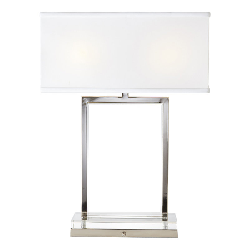 Lampe à dalle en cristal, H 26 po x l 19 po x P 6 po