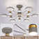 49.2" LED Ceiling Fan with Light and Remote with Starry Sky