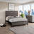 Rustic Solid Wood Queen Panel Bed Frame, Fits Standard Queen Mattress, Cool Gray Oak Finish