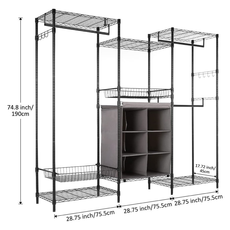 Izaih 45 W Garment Rack Rebrilliant Color: White