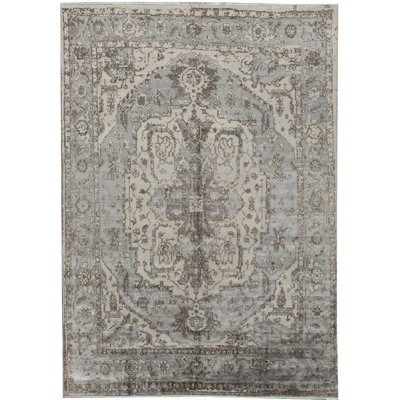 Windsom Oriental Area Rug in Beige/Gray