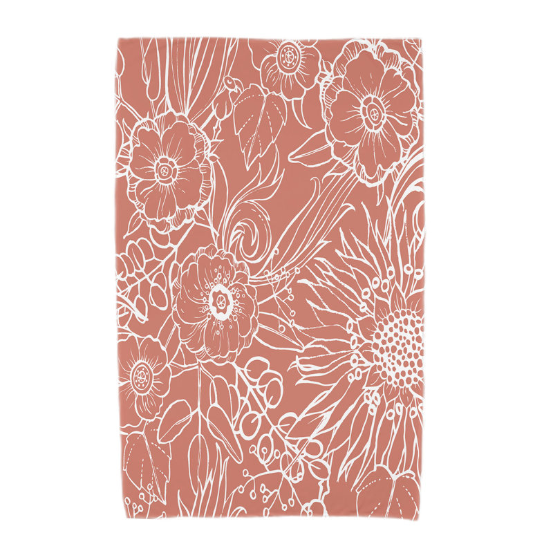 Serviette de plage Angeleena, Rouge-orange