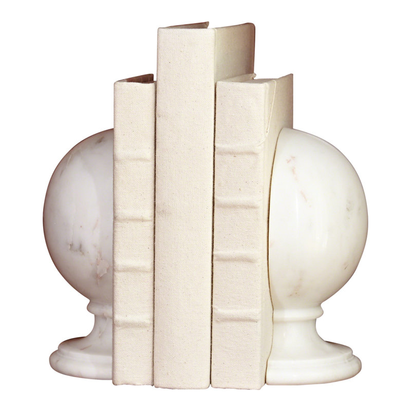 Marble Sphere Book Ends