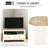 50" Tv Compatible Corner Console, White With Drawers And Open Storage For Living Room Entertainment Stand, White, Accommodates Up To In