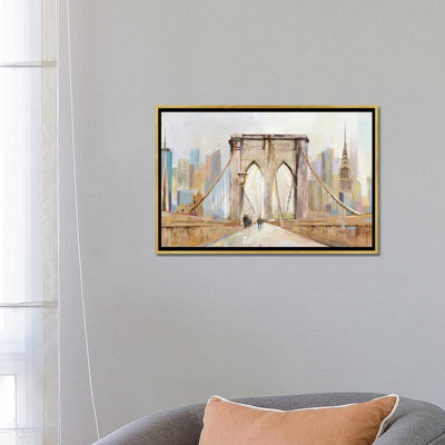 "Brooklyn Bridge promenade" par Allison Pearce, reproduction d’art