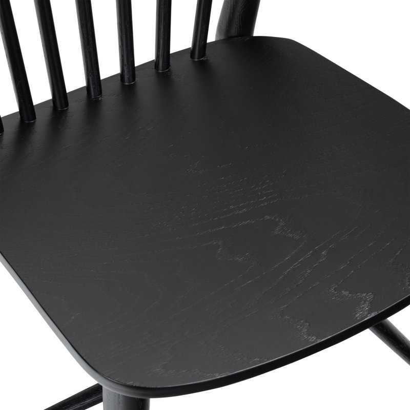 Chaise en bois Ligna, Noir