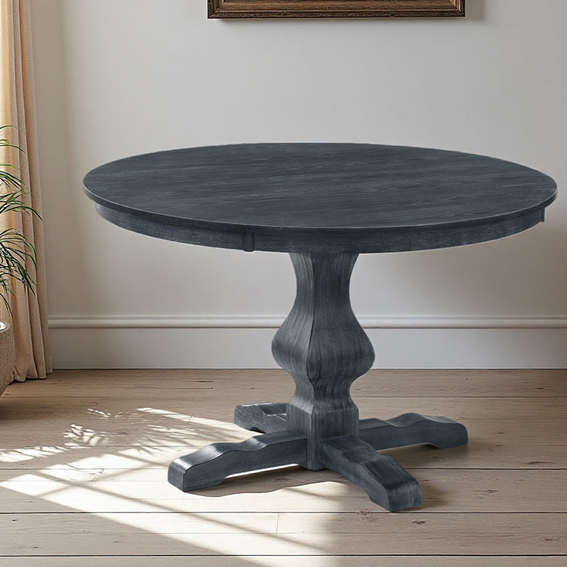 Table à manger ronde (2 boîtes), Gris anthracite