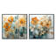 Blue Botanical Garden - Ensemble de 2 collages carrés botaniques abstraits-1018656700-1018656703