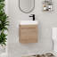Ensemble de meuble-lavabo mural simple 18 po avec plateau en résine Katina-1579550652
