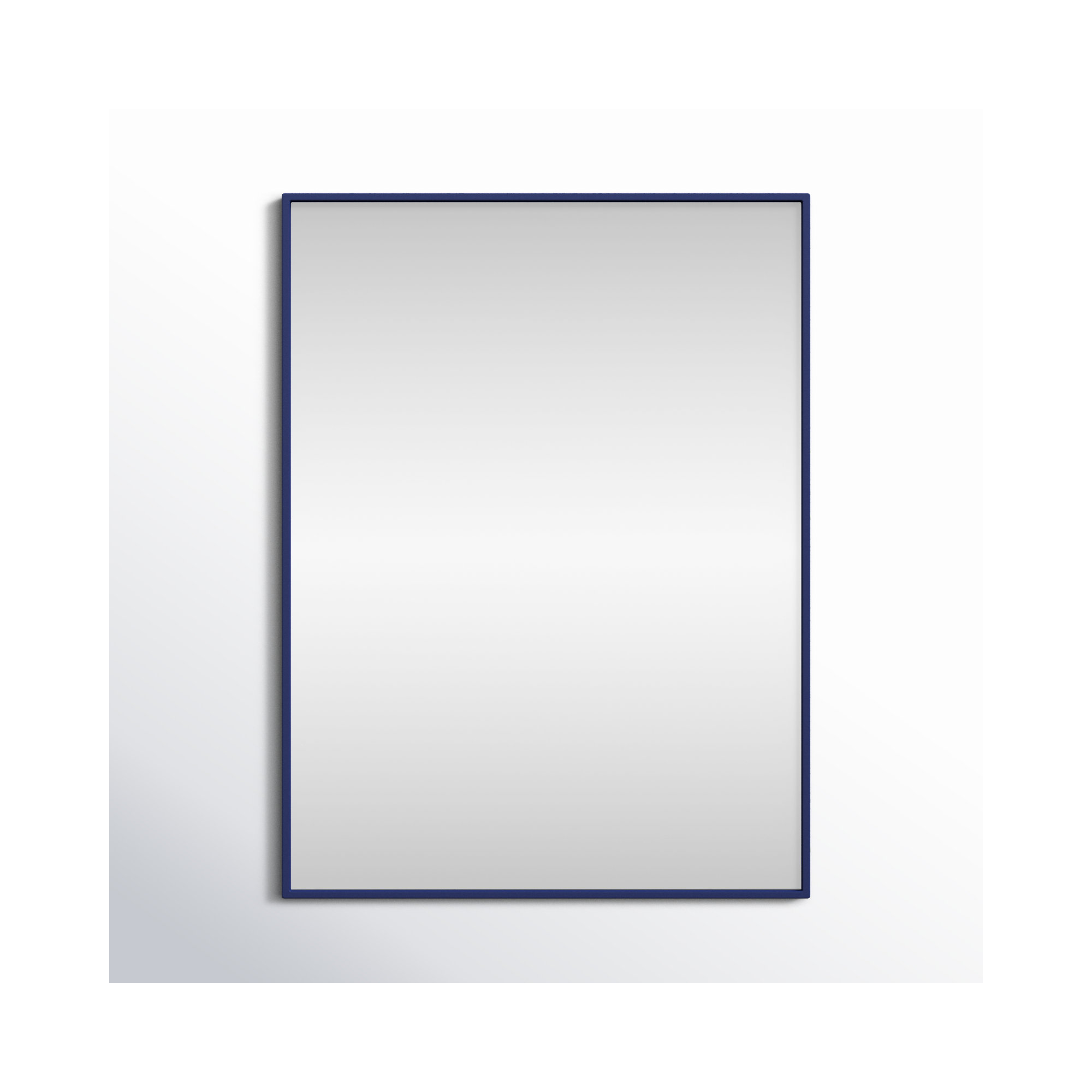 Sabine Metal Rectangle Wall Mirror, Blue, 36" x 27"