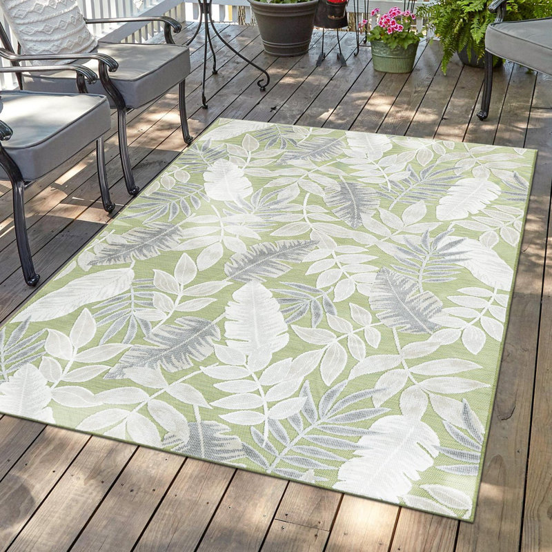 Bay Isle Home™ Leaves Wygant Rug, Rectangle 6'4" x 9'