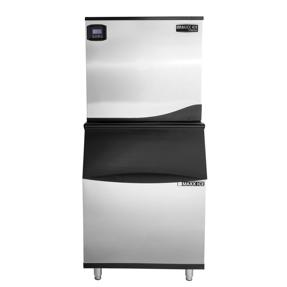 Maxx Ice V-Series Modular Ice Machine and Storage Bin, in Stainless Steel — FIN-0017815 | Fridge.com