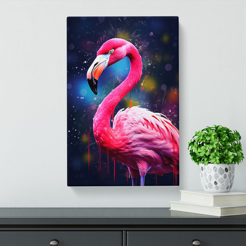 Flamingo Digital - Print, 60cm H x 40cm W x 3cm D