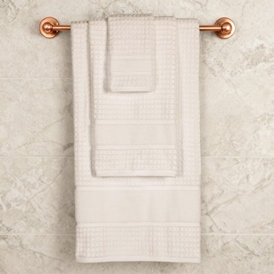  Ensemble de serviettes en coton Zero-Twist - texture gaufrée nid d'abeille - séchage rapide