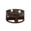 Ensemble de table basse avec repose-pieds en verre