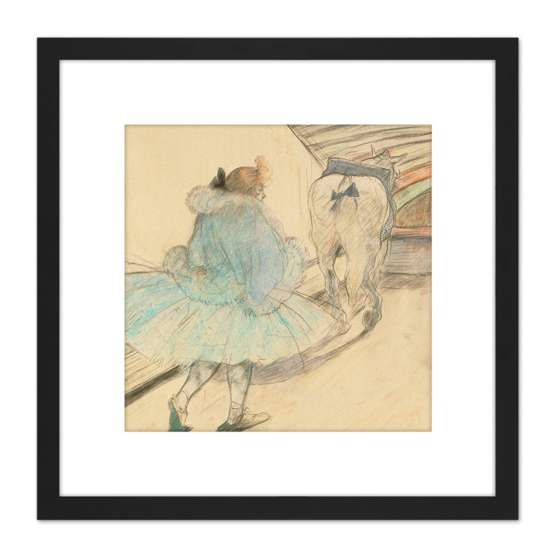 Toulouse Lautrec Circus Entering Track Girl Horse by Henri De Toulouse-Lautrec - Single Picture Frame Print