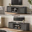 Meuble télé moderne avec rangement et tablettes, console de divertissement pour téléviseurs de 50 à 75 po.-1062011365