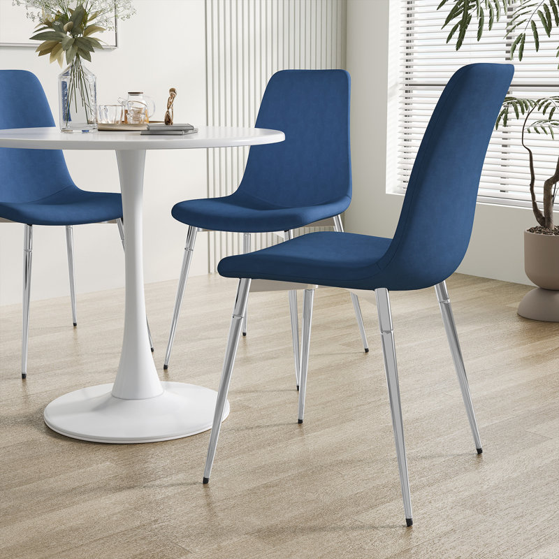 Menk Round Metal Dining Table, White