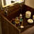 Christenia 3-in-1 Vanity Desk with Glass Top, LED Mirror & Upholstered Stool-115322667